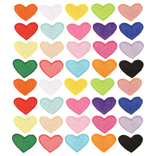 DIYEAH 100 Stück bunte Herz-Patches: Aufbügler und Aufnäher – bestickte Stoffapplikationen für Kleidung, Jacken, Schuhe, DIY-Dekoration DIYEAH 100 Stück bunte Herz-Patches: Aufbügler und Aufnäher – bestickte Stoffapplikationen für Kleidung, Jacken, Schuhe, DIY-Dekoration von DIYEAH