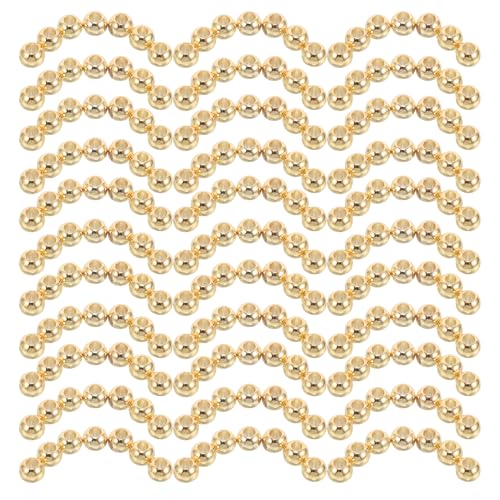DIYEAH 100 Stück runde lose Perlen: goldene Abstandsperlen, lose Kugeln für DIY-Armbänder, Halsketten, Ohrringe, Schmuckherstellung, Charms, Basteln DIYEAH 100 Stück runde lose Perlen: goldene Abstandsperlen, lose Kugeln für DIY-Armbänder, Halsketten, Ohrringe, Schmuckherstellung, Charms, Basteln von DIYEAH