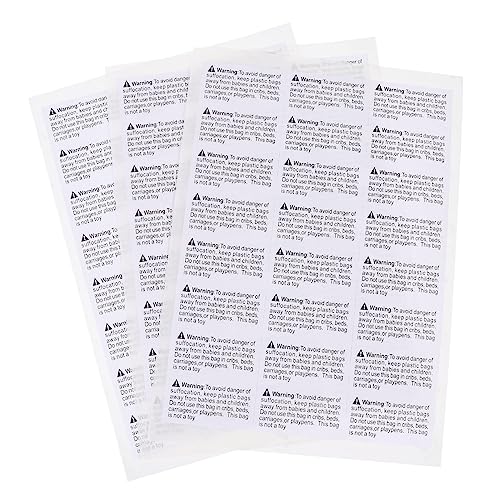 DIYEAH 1000 Stück Choking Warning Labels Selbstklebende Etiketten zur Kindersicherung Wasserfest und Ablösbar Auffälliges Design für Lesbarkeit Schützen Sie vor Erstickungsgefahr von DIYEAH