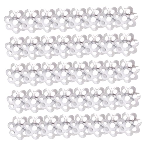 DIYEAH 1000 Stück Eisen Perlenkappen Blumenmuster Schmuckzubehör Glatte Polierte Endkappen für Diy Armbänder Halsketten Dekorative Spacer für Vielseitige Bastelprojekte von DIYEAH