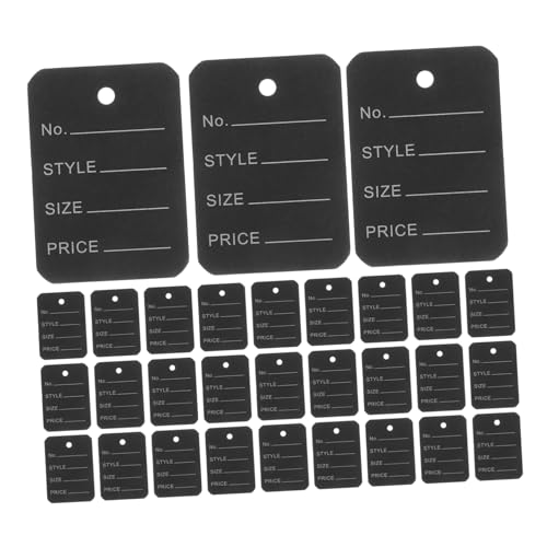 DIYEAH 1000 Stück Preisschild Tag Weiße Beschreibbare Etiketten Preisschilder Markieren Etiketten Für Den Einzelhandel Kennzeichen Für Kleidungsstoffe Leere Preisschilder Papier Black von DIYEAH