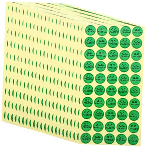 DIYEAH 1000 Stück Tags für Qualitätstests Siegel Aufkleber Aufkleber-Etiketten Weiß Haftetiketten Qualitätskontrolle Aufkleber Status-Tags selbstklebende Prüfetiketten Kupferplatte Green DIYEAH 1000 Stück Tags für Qualitätstests Siegel Aufkleber Aufkleber-Etiketten Weiß Haftetiketten Qualitätskontrolle Aufkleber Status-Tags selbstklebende Prüfetiketten Kupferplatte Green von DIYEAH