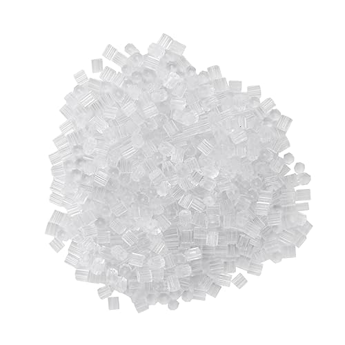 DIYEAH 1000 Stück Teiliges Oktagonale Transparente Ohrringstopper Kunststoff Allergisch Langlebig Diy Ohrstecker Verschlüsse für Damen und Mädchen Ohrschmuck Schutz vor Verlust von DIYEAH