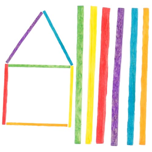 DIYEAH 1000Stücke Bunte Holzstäbchen für Handgefertigte Bastelmaterialien für Kreative Projekte und Gruppenaktivitäten Ungewachst und von DIYEAH