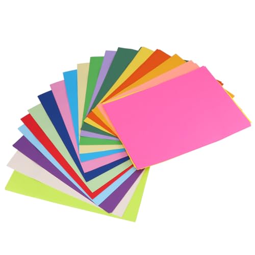 DIYEAH 100Stücke Buntes Origami Papier Doppelseitiges Faltpapier Leuchtenden Farben für DIY Bastelprojekte und Schularbeiten Umweltfreundliches Handwerkspapier von DIYEAH