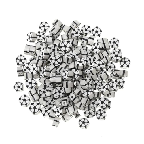 DIYEAH 100Stücke Fußballperlen Weichem Polymer Für DIY Schmuckherstellung Distanzperlen Für Halsketten Armbänder Und Schlüsselanhänger Robuste Und Langlebige Schmuckperlen DIYEAH 100Stücke Fußballperlen Weichem Polymer Für DIY Schmuckherstellung Distanzperlen Für Halsketten Armbänder Und Schlüsselanhänger Robuste Und Langlebige Schmuckperlen von DIYEAH