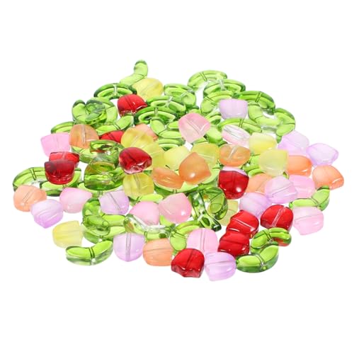 DIYEAH 100Stücke Handgefertigte Glasperlen Bunte DIY Armband Perlen Multifunktionale Lose Perlen für Schmuckherstellung und Kreative Dekoration für Armbänder und Wohnkultur von DIYEAH