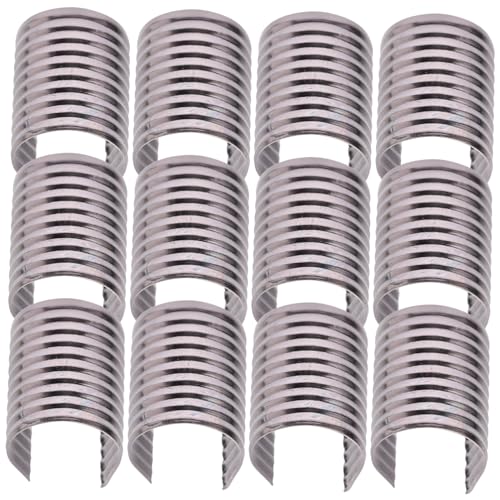 DIYEAH 100Stücke Lederband Clips für DIY Schmuckherstellung Mittlere Crimp Klemmen für Ketten Armbänder und Schlüsselanhänger Langlebig und Rostfrei für Bastelprojekte von DIYEAH