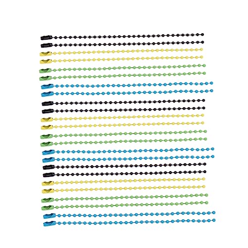 DIYEAH 100Stücke Metallkugelkette Verstellbare Perlenkette für Bastelprojekte Farben Grün Schwarz Blau Gelb mit Verbindungsstücken für Schmuckherstellung DIYEAH 100Stücke Metallkugelkette Verstellbare Perlenkette für Bastelprojekte Farben Grün Schwarz Blau Gelb mit Verbindungsstücken für Schmuckherstellung von DIYEAH
