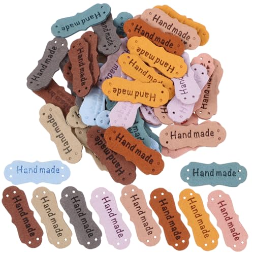 DIYEAH 100Stücke PU Leder Etiketten Handgefertigte Geprägte Aufnäher für DIY Kleidung Taschen Hüte Accessoires Farben DIYEAH 100Stücke PU Leder Etiketten Handgefertigte Geprägte Aufnäher für DIY Kleidung Taschen Hüte Accessoires Farben von DIYEAH