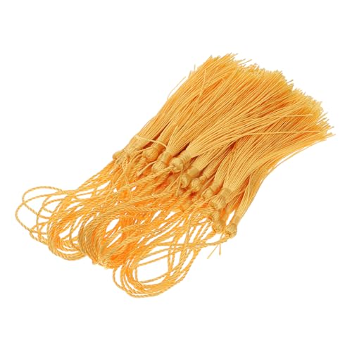 DIYEAH 100Stücke Polyester Knoten Quaste für DIY Handwerk Goldene Chinesische Knotendekoration für Schmuck Souvenirs Lesezeichen und Haushaltsdekoration von DIYEAH