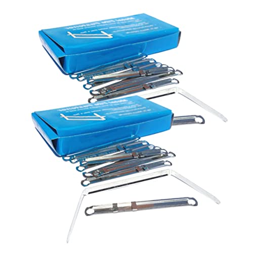 DIYEAH 100st Metallbindungclipbindungringbindungsstreifen Bindeklammern Bindestreifen Zubehör Für Büroklammern Feilenstreifenbefestigungen Dokumentenmappen-zinkenclip Prong-ordner Silver DIYEAH 100st Metallbindungclipbindungringbindungsstreifen Bindeklammern Bindestreifen Zubehör Für Büroklammern Feilenstreifenbefestigungen Dokumentenmappen-zinkenclip Prong-ordner Silver von DIYEAH
