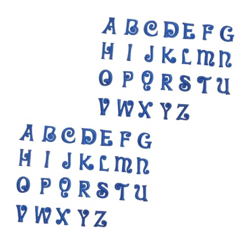 DIYEAH 2 Sets Stoff-stickerei-alphabet-patches 52 Aufnäher-buchstaben Heißkleber Für Kleidung Schuhe Und Hüte 52 Stück * 2 von DIYEAH