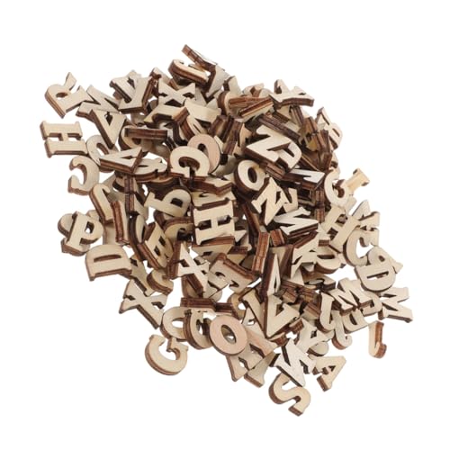 DIYEAH 104 Stück Teiliges Holzalphabet aus Naturbelassenem Holz Kleine Buchstaben DIY Basteln Glatte Oberfläche Unbemalt für Kreative Handarbeiten Wanddeko Party und Geschenkgestaltung von DIYEAH