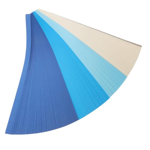 DIYEAH 1080 Stück Origami -sterne Sternfaltpapier Glänzendes Origami-papier Origami-papierstreifen Streifen Aus Papiersternen Diy-stern Sterne Basteln Origami-sterne-papier Blau von DIYEAH