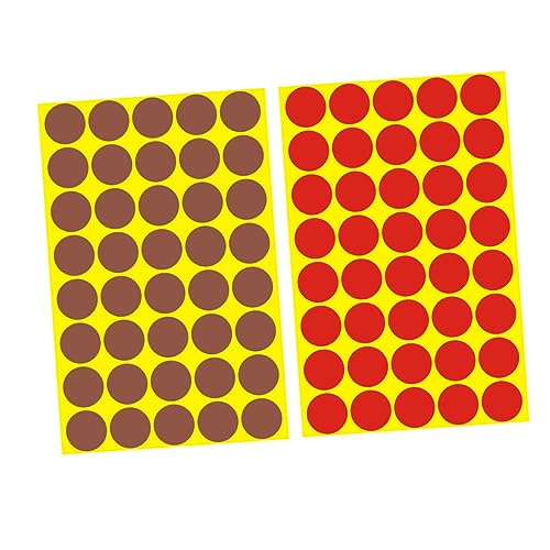 DIYEAH 10Blätter Selbstklebende Runde Aufkleber Bunte Etiketten Gold Silber Rot Gelb Blau Grün Kaffee und für DIY Organisation und Beschriftung von DIYEAH