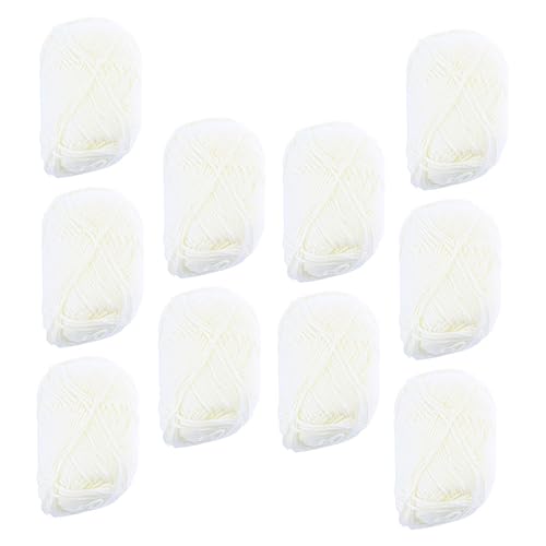 DIYEAH 10Rollen Baumwollgarn Milchweiß Weiches DIY Handstrickgarn Gradient für Handarbeiten für Kleidung Decken Schals und Mehr DIYEAH 10Rollen Baumwollgarn Milchweiß Weiches DIY Handstrickgarn Gradient für Handarbeiten für Kleidung Decken Schals und Mehr von DIYEAH