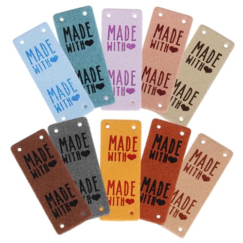 DIYEAH 10Stücke DIY Lederetiketten Für Kleidung Handgefertigte PU Etiketten Zum Annähen Geprägte Labels Für Näharbeiten Stricken Und Häkeln Farben DIYEAH 10Stücke DIY Lederetiketten Für Kleidung Handgefertigte PU Etiketten Zum Annähen Geprägte Labels Für Näharbeiten Stricken Und Häkeln Farben von DIYEAH