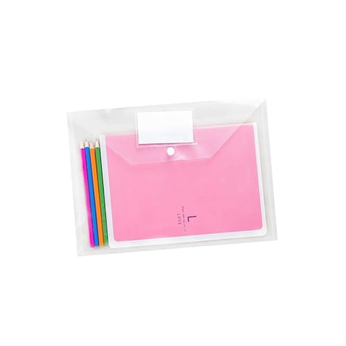 DIYEAH 10Stücke Dokumententaschen Transparent mit Druckknopf für Dokumentenorganisation im Büro oder Schule Praktischer Dokumentenordner für Wichtige Unterlagen von DIYEAH