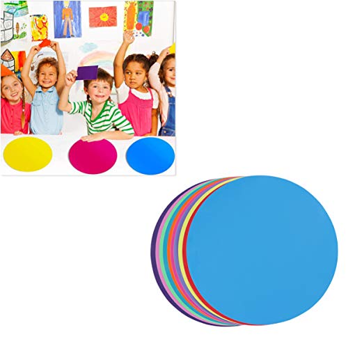 DIYEAH 10Stücke Farbige Abnehmbare Trockenabwischbare Kreise für Whiteboard Selbstklebende Vinyl für Schultraining Unterricht und Kreative Dekoration von DIYEAH