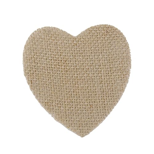 DIYEAH 10Stücke Herzförmige Jute Stücke Für Hochzeit Party Teiliges Natürlichem Sackleinen Für Bastelprojekte Und Festliche Dekorationen von DIYEAH