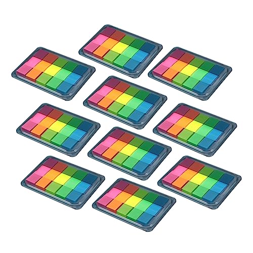 DIYEAH 10Stücke Pack Fluoreszierende Haftnotizen Selbstklebende Index Registerkarten aus Pet Material Organisieren und Markieren von Dokumenten Büchern und Notizen für Schule DIYEAH 10Stücke Pack Fluoreszierende Haftnotizen Selbstklebende Index Registerkarten aus Pet Material Organisieren und Markieren von Dokumenten Büchern und Notizen für Schule von DIYEAH