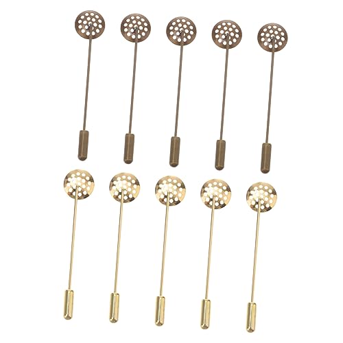 DIYEAH 10Stücke Runde Brosche Pin mit Zinklegierung DIY Handwerk Zubehör für Abzeichen Schmuckherstellung und Nähprojekte für Personalisierte Designs von DIYEAH