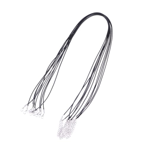 DIYEAH 10Stücke Schwarz Gewachste Halskette Schnur für DIY Schmuckherstellung Dicke mit Karabinerverschluss für Anhänger und Charms DIYEAH 10Stücke Schwarz Gewachste Halskette Schnur für DIY Schmuckherstellung Dicke mit Karabinerverschluss für Anhänger und Charms von DIYEAH