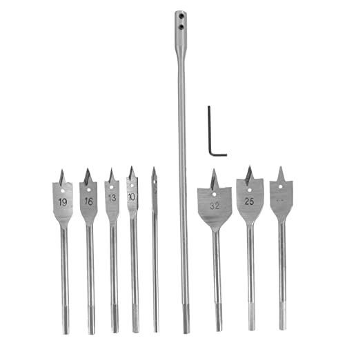 DIYEAH 10Stücke Teiliges Holzbohrer Für Holzarbeiten Flachbohrer Mit Klingen Hochfestem Für Präzise Bohrungen DIYEAH 10Stücke Teiliges Holzbohrer Für Holzarbeiten Flachbohrer Mit Klingen Hochfestem Für Präzise Bohrungen von DIYEAH