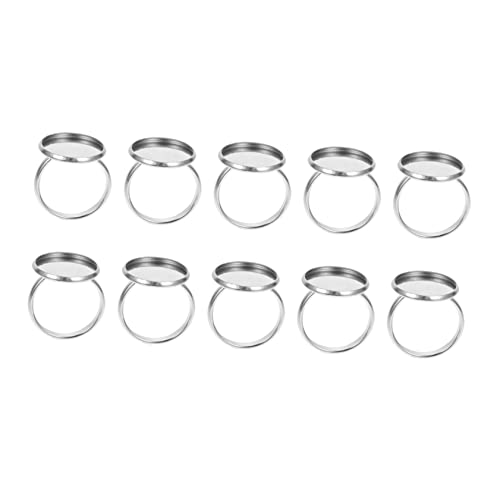 DIYEAH 10Stücke Teiliges Verstellbare Ringbasis Kompakter Ringhalter für DIY Schmuckzubehör Passend für Ringgrößen Langlebig und Korrosionsbeständig von DIYEAH