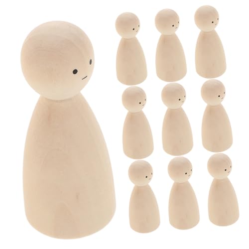 DIYEAH 10Stücke Unvollendete Holzfiguren für DIY Malbare Peg Puppen Sicherem Holz für Kinderhandwerk und Kreative Bastelideen für Kindergeburtstag DIYEAH 10Stücke Unvollendete Holzfiguren für DIY Malbare Peg Puppen Sicherem Holz für Kinderhandwerk und Kreative Bastelideen für Kindergeburtstag von DIYEAH