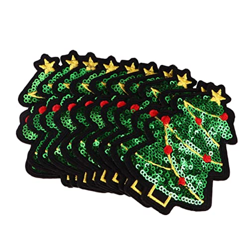 DIYEAH 10Stücke Weihnachtsaufnäher mit Glitzer Aufbügelbare Weihnachtsbaum Stickerei für Kleidung Jeans Hüte und Jacken DIY Dekoration für Weihnachtsprojekte Grün DIYEAH 10Stücke Weihnachtsaufnäher mit Glitzer Aufbügelbare Weihnachtsbaum Stickerei für Kleidung Jeans Hüte und Jacken DIY Dekoration für Weihnachtsprojekte Grün von DIYEAH