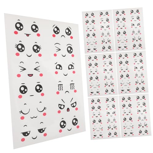 DIYEAH 10blätter Ostereier Gesichtsausdruck Aufkleber Lustige Selbstklebende Sticker Für Kreative Osterdekorationen Für Bastelprojekte von DIYEAH