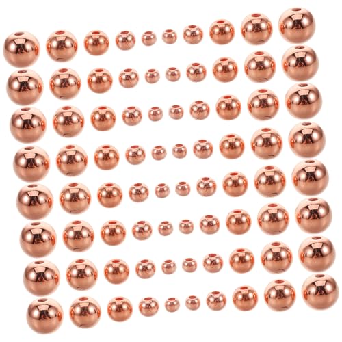 DIYEAH 1100 Stück Glatte Roségoldene Abstandsperlen für Armbänder Ohrringe und Schlüsselanhänger Vielseitige Bastelzubehörteile Verschiedenen von DIYEAH