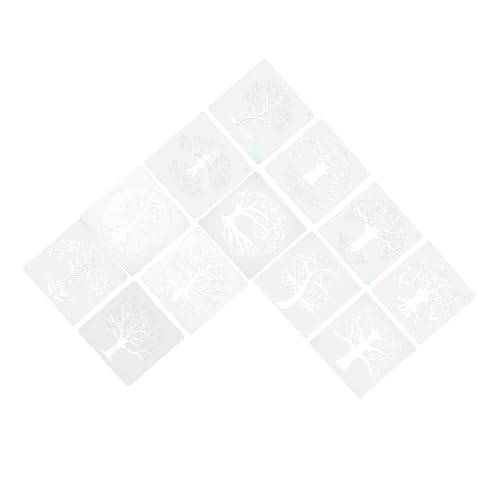 DIYEAH 12 Blatt Lebensbaum Vorlage Lebensbaum Schablone Wandschablone Schablonen Schablonen Basteln Wiederverwendbar Baummuster Malmarker Malstift Schablone Malmuster von DIYEAH