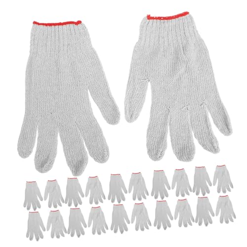 DIYEAH 12 Paare Handschuhe Sichere Arbeitschuhe Baumwollgarn Beige von DIYEAH