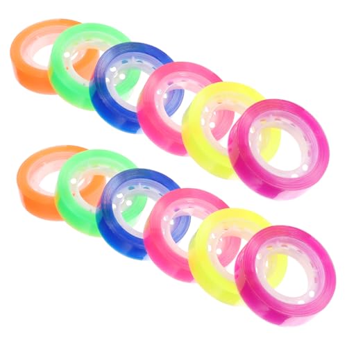DIYEAH 12 Rollen Buntes Transparentes Klebeband DIY Basteln Scrapbooking Masking Tape für Schüler Planer Zubehör Geschenkverpackung Journal Tape DIYEAH 12 Rollen Buntes Transparentes Klebeband DIY Basteln Scrapbooking Masking Tape für Schüler Planer Zubehör Geschenkverpackung Journal Tape von DIYEAH