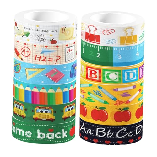 DIYEAH 12 Rollen Dekorative Washi Tapes Transparentes Klebeband für DIY Tagebuch Scrapbooking und Geschenkverpackungen für Schulprojekte und Kreative Bastelideen DIYEAH 12 Rollen Dekorative Washi Tapes Transparentes Klebeband für DIY Tagebuch Scrapbooking und Geschenkverpackungen für Schulprojekte und Kreative Bastelideen von DIYEAH