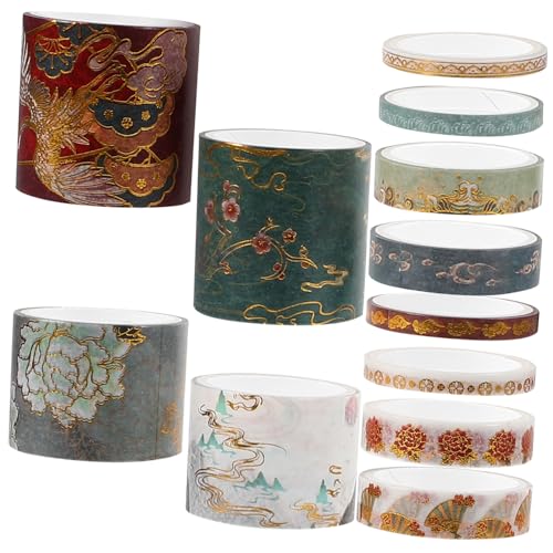 DIYEAH 12 Rollen Washi Tape Set Dekoratives Klebeband für Diy Handwerk Scrapbooking und Journals Wiederverwendbar Leicht Ablösbar Rolle für Kreative und Dekoration von DIYEAH