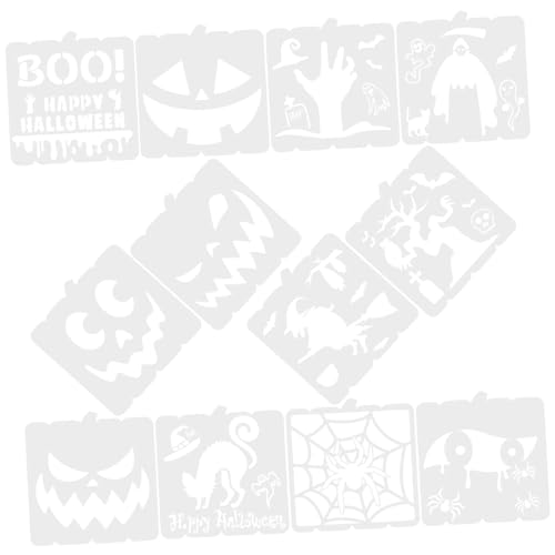 DIYEAH 12 Stck. Malvorlage Verfolgung Schablone Halloween-zeichnungsvorlagen Verfolgen Halloween-keksform Herstellung Groß Bausätze Machen Festival Dekorativ Gesichter Weiß Das Haustier von DIYEAH