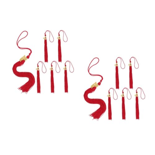 DIYEAH 12 Stck. Teiliges Abschlusskappen Quasten Rot Leichte Polyester-tasseln Einfache Anbringung Zubehör für Abschlussfeiern und Bachelor-hüte DIYEAH 12 Stck. Teiliges Abschlusskappen Quasten Rot Leichte Polyester-tasseln Einfache Anbringung Zubehör für Abschlussfeiern und Bachelor-hüte von DIYEAH