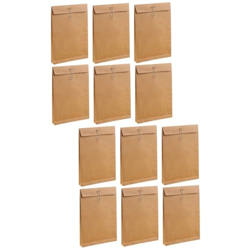 DIYEAH 12 Stck. Teiliges Dokumenten Organizer aus Kraftpapier Aktenmappe für Bürobedarf Schule Reisen Praktische Tasche für Unterlagen Notizen Stifte und von DIYEAH