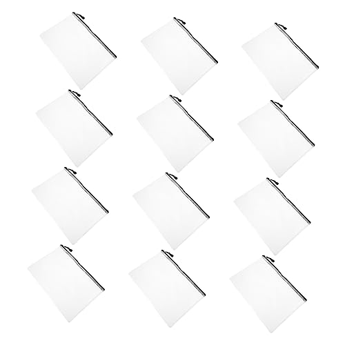 DIYEAH 12 Stück Aktenhalter Dateiordner-Organizer Beutel für die Organisation Organisatoren aufbewahrungssack storage pockets Tasche für Dokumentenmappen Taschen organisieren PVC Weiß von DIYEAH