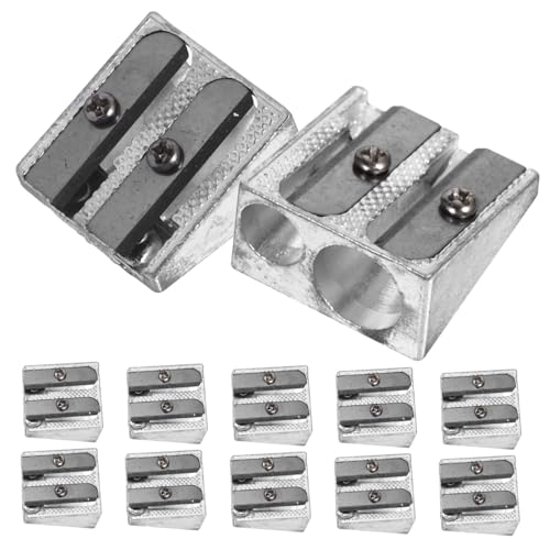 DIYEAH 12 Stück Bleistiftspitzer Aus Aluminiumlegierung Schulbedarf Manuelle Bleistiftspitzer Heavy Duty Bleistiftschärfer Bleistiftspitzer-klassenzimmer Bleistiftspitzer Handbuch Silver von DIYEAH