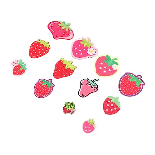 DIYEAH 12 Stück Erdbeermuster Zum Aufnähen Von Obstflecken Bestickte Kleidungsaufkleber Dekorative Flecken DIYEAH 12 Stück Erdbeermuster Zum Aufnähen Von Obstflecken Bestickte Kleidungsaufkleber Dekorative Flecken von DIYEAH