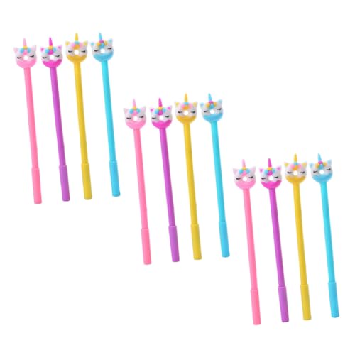 DIYEAH 12 Stück Gel Stift favorisieren Besonders Plüsch einziehbar Teenager Mini briefpapier gel pen büromaterial steckbleistift kugelschreiber Stifte Abs Colorful von DIYEAH