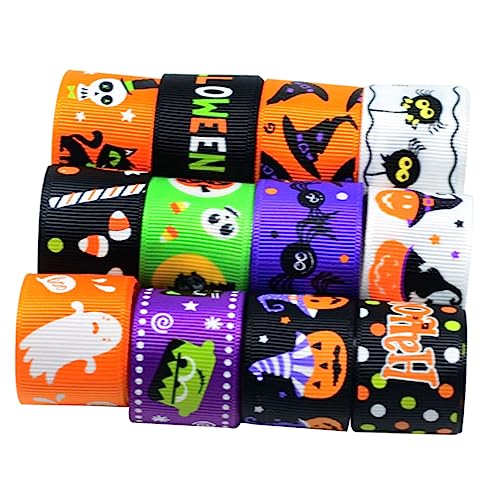 DIYEAH 12 Stück Halloween-Band Lieferungen Halloween -Dekorationen Party dünn halloween haarschmuck geschenkband halloween bastelset geflochtenes Gurtband für Halloween Schleife Textil- DIYEAH 12 Stück Halloween-Band Lieferungen Halloween -Dekorationen Party dünn halloween haarschmuck geschenkband halloween bastelset geflochtenes Gurtband für Halloween Schleife Textil- von DIYEAH