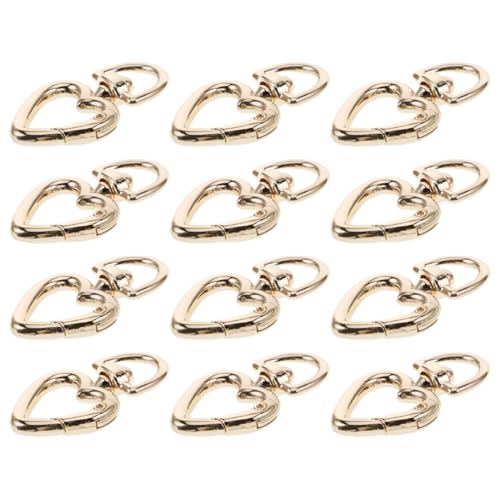 DIYEAH 12 Stück Herzförmige Karabiner Clips Schlüsselanhänger für Taschen Clips mit Federverschluss für Diy Projekte und Trendige Accessoires Hellgold DIYEAH 12 Stück Herzförmige Karabiner Clips Schlüsselanhänger für Taschen Clips mit Federverschluss für Diy Projekte und Trendige Accessoires Hellgold von DIYEAH