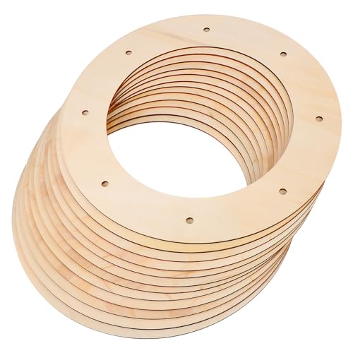 DIYEAH 12 Stück Holz Kranzrahmen Runde Diy Rahmen für Weihnachtsdeko Blumenkranz und Bastelideen Außendurchmesser Innendurchmesser DIYEAH 12 Stück Holz Kranzrahmen Runde Diy Rahmen für Weihnachtsdeko Blumenkranz und Bastelideen Außendurchmesser Innendurchmesser von DIYEAH