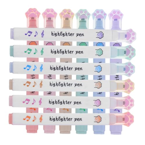 DIYEAH 12 Stück Kawaii Katzenpfoten Highlighter Stifte Pastellfarben Marker für Schule Büro und Kreatives Lernen Leicht Tragbar Wischfester DIYEAH 12 Stück Kawaii Katzenpfoten Highlighter Stifte Pastellfarben Marker für Schule Büro und Kreatives Lernen Leicht Tragbar Wischfester von DIYEAH